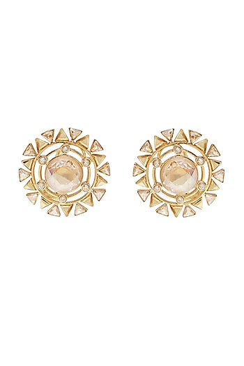 Gold Finish Stud Earrings