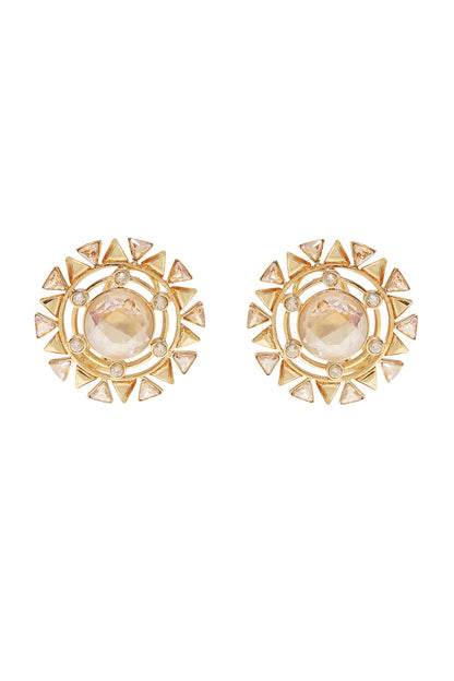 Gold Finish Stud Earrings
