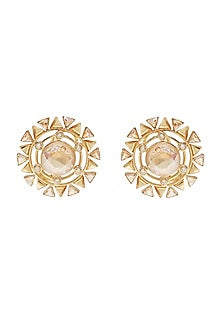 Gold Finish Stud Earrings