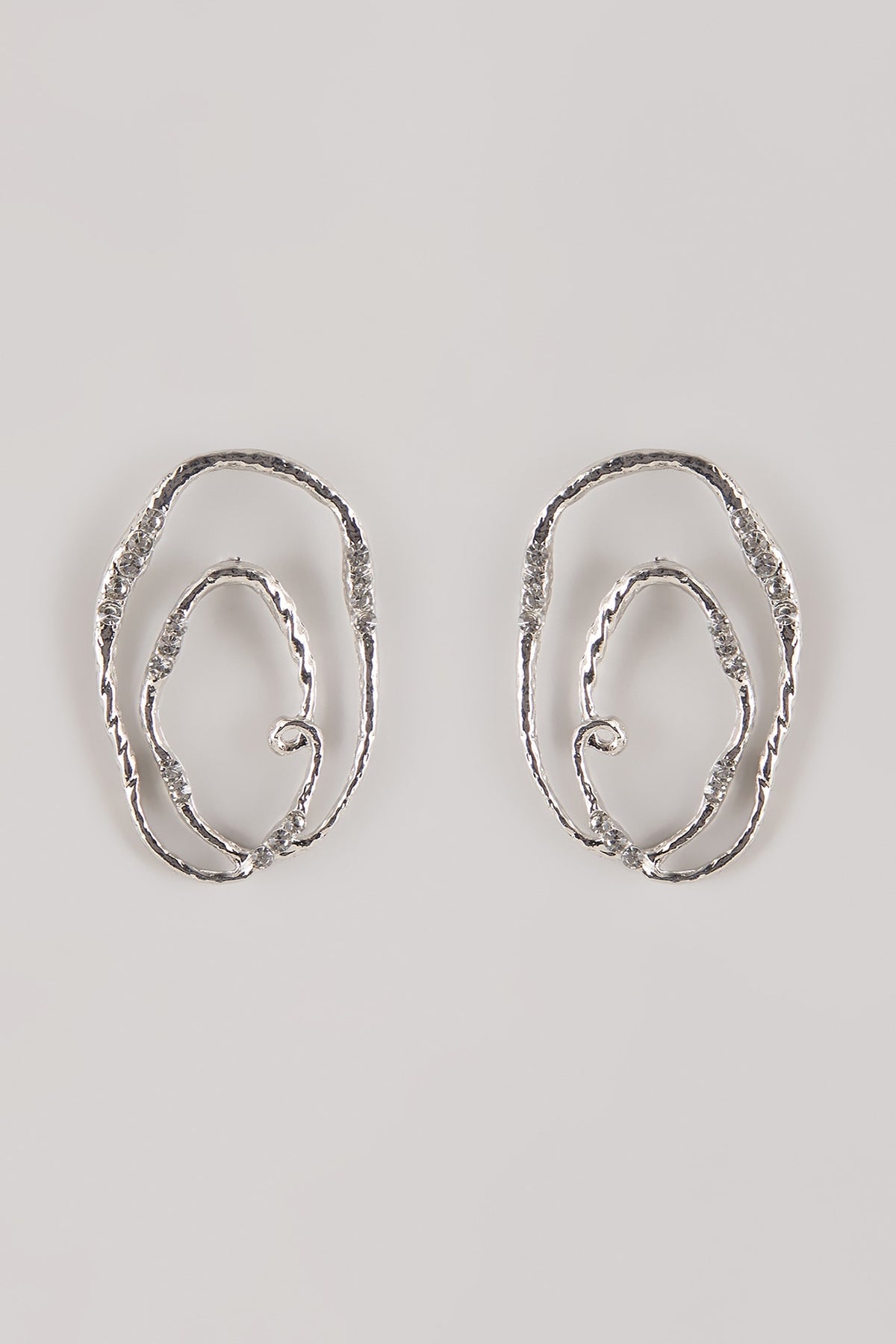 Gold Plated Swarovski Stone Hoop Earrings