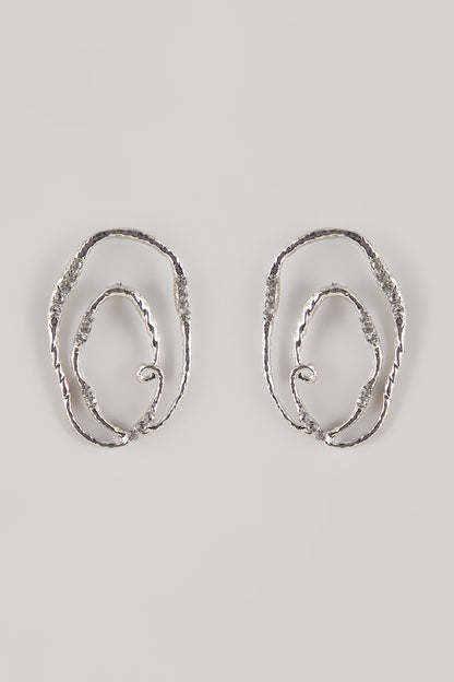 Gold Plated Swarovski Stone Hoop Earrings