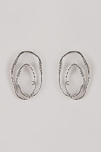 Gold Plated Swarovski Stone Hoop Earrings