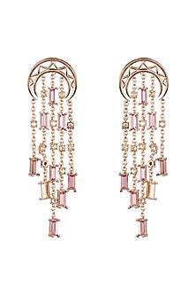 Rose Gold Finish Swarovski Earrings