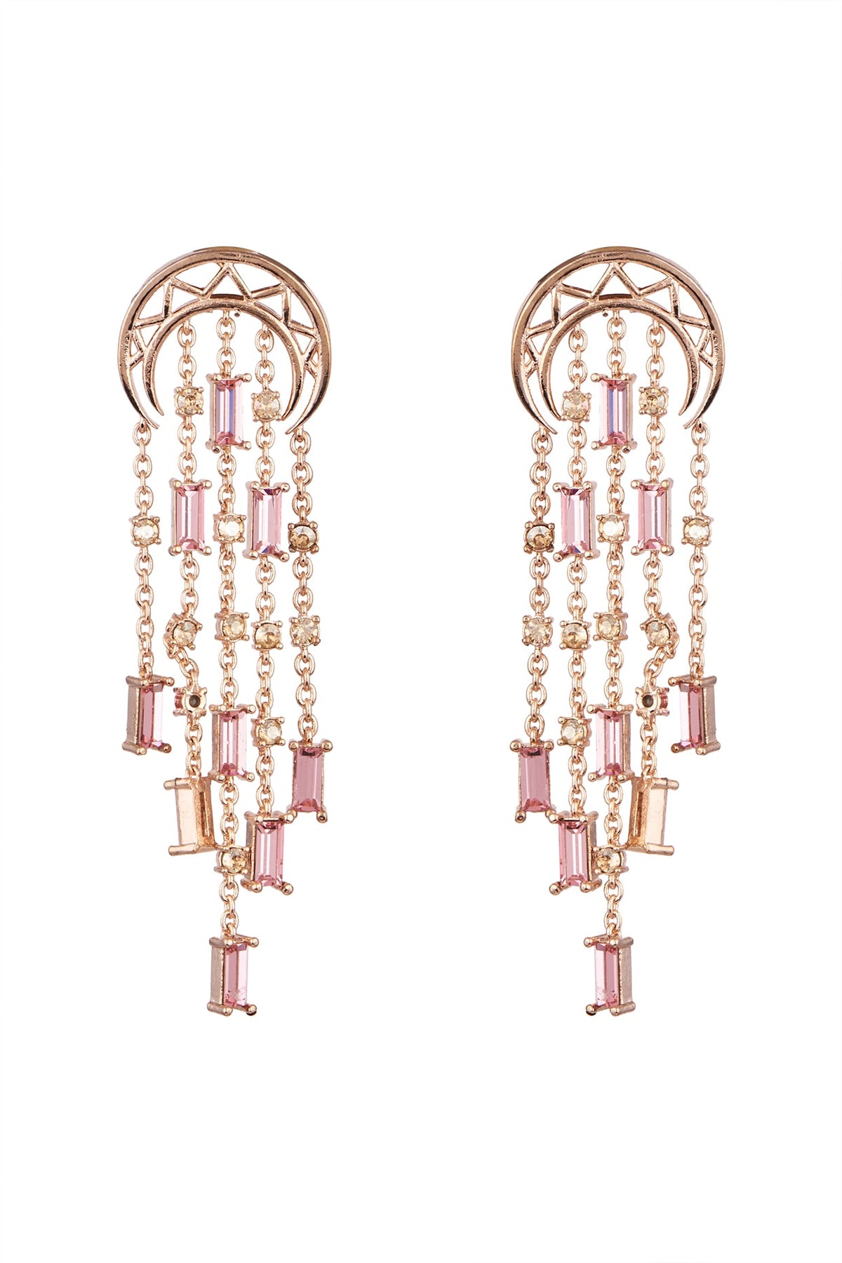 Rose Gold Finish Swarovski Earrings