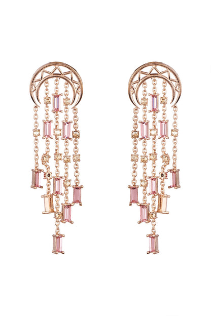 Rose Gold Finish Swarovski Earrings