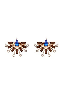 Rose Gold Finish Swarovski Stud Earrings