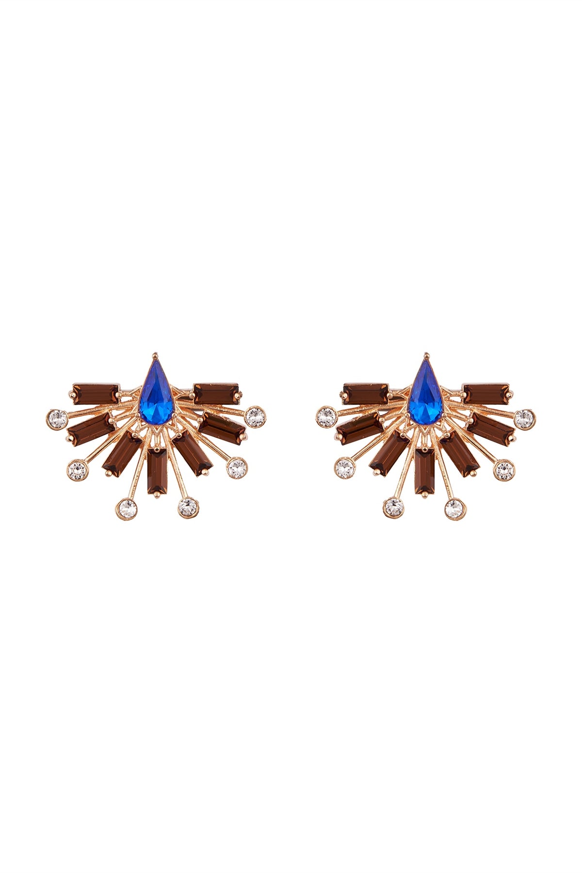 Rose Gold Finish Swarovski Stud Earrings