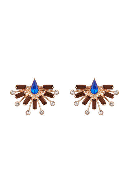Rose Gold Finish Swarovski Stud Earrings