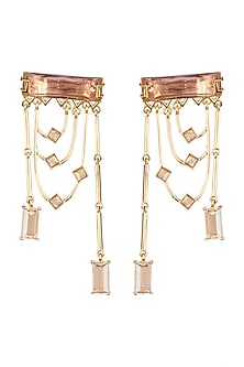 Gold Finish Dangler Earrings