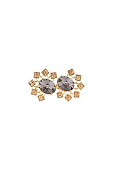 Gold Finish Swarovski Ring