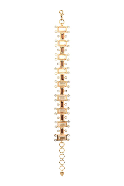 Gold Finish Swarovski Crystals Bracelet