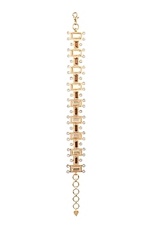 Gold Finish Swarovski Crystals Bracelet