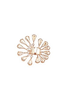 Gold Finish Swarovski Crystal Ballet Ring
