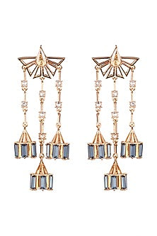 Rose Gold Finish Dangler Earrings