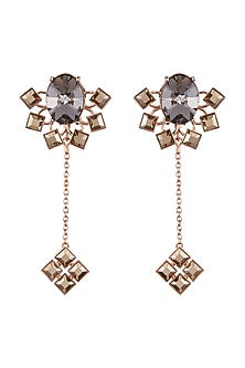 Rose Gold Finish Detachable Earrings