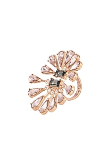 Rose Gold Finish Swarovski Ring
