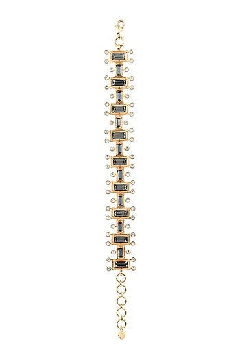 Gold Finish Swarovski Crystal Bracelet