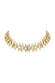 Gold Finish Swarovski Choker Necklace