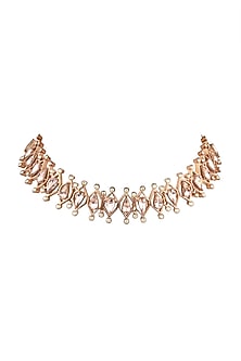 Rose Gold Finish Swarovski Necklace Set