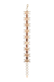 Gold Finish Bracelet With Swarovski