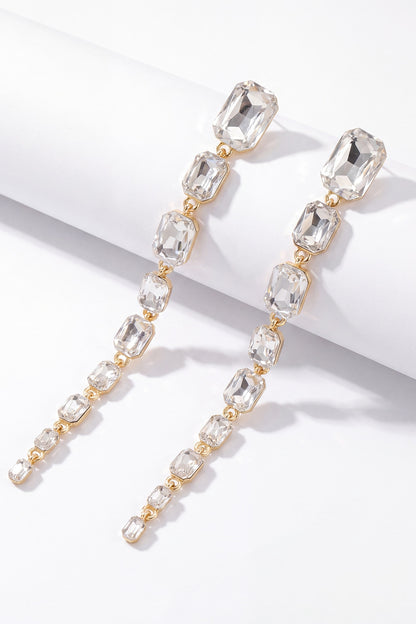 Gold Plated Austrian Crystal Shoulder Duster Earrings