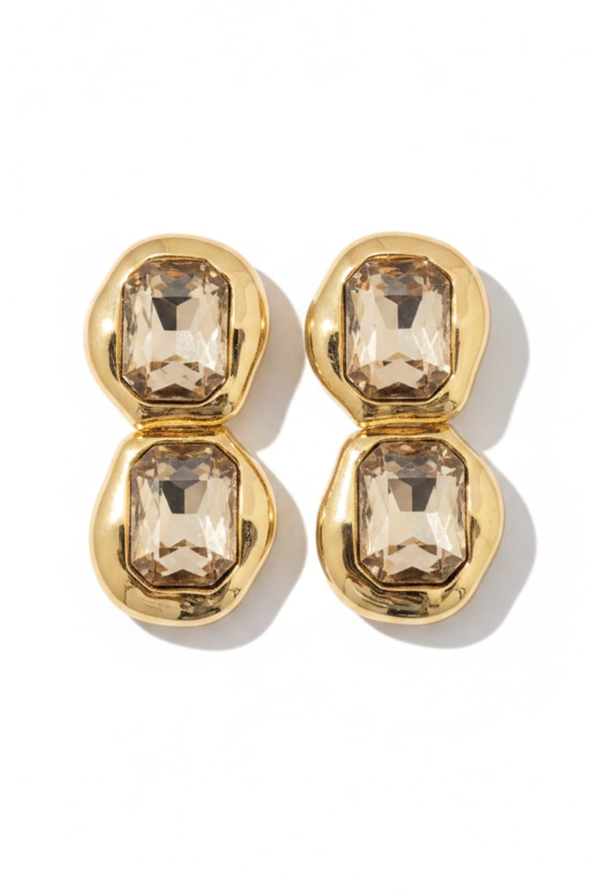 Gold Plated Austrian Crystal Dangler Earrings