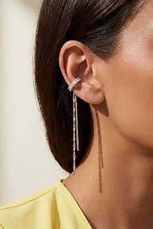 Silver Finish Austrian Crystal Dangler Earrings
