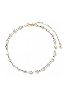 Gold Plated Austrian Crystal Tennis Necklace