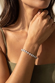 Silver Finish Austrian Crystal Bracelet