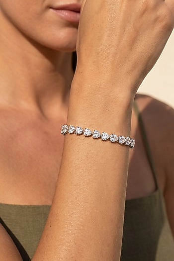 Silver Finish Austrian Crystal Bracelet