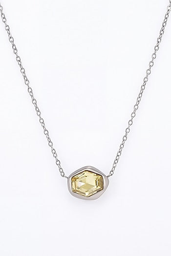 Gold Finish Austrian Crystal Pendant Necklace