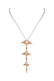 Rose Gold Finish Pendant Necklace