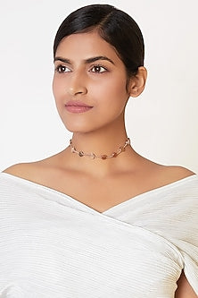 Rose Gold Finish Choker Necklace