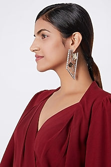 Black Rhodium Finish Dangler Earrings