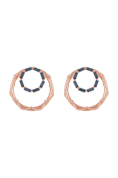 Rose Gold Finish Hoop Earrings