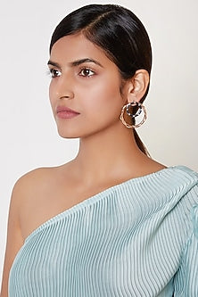 Rose Gold Finish Hoop Earrings