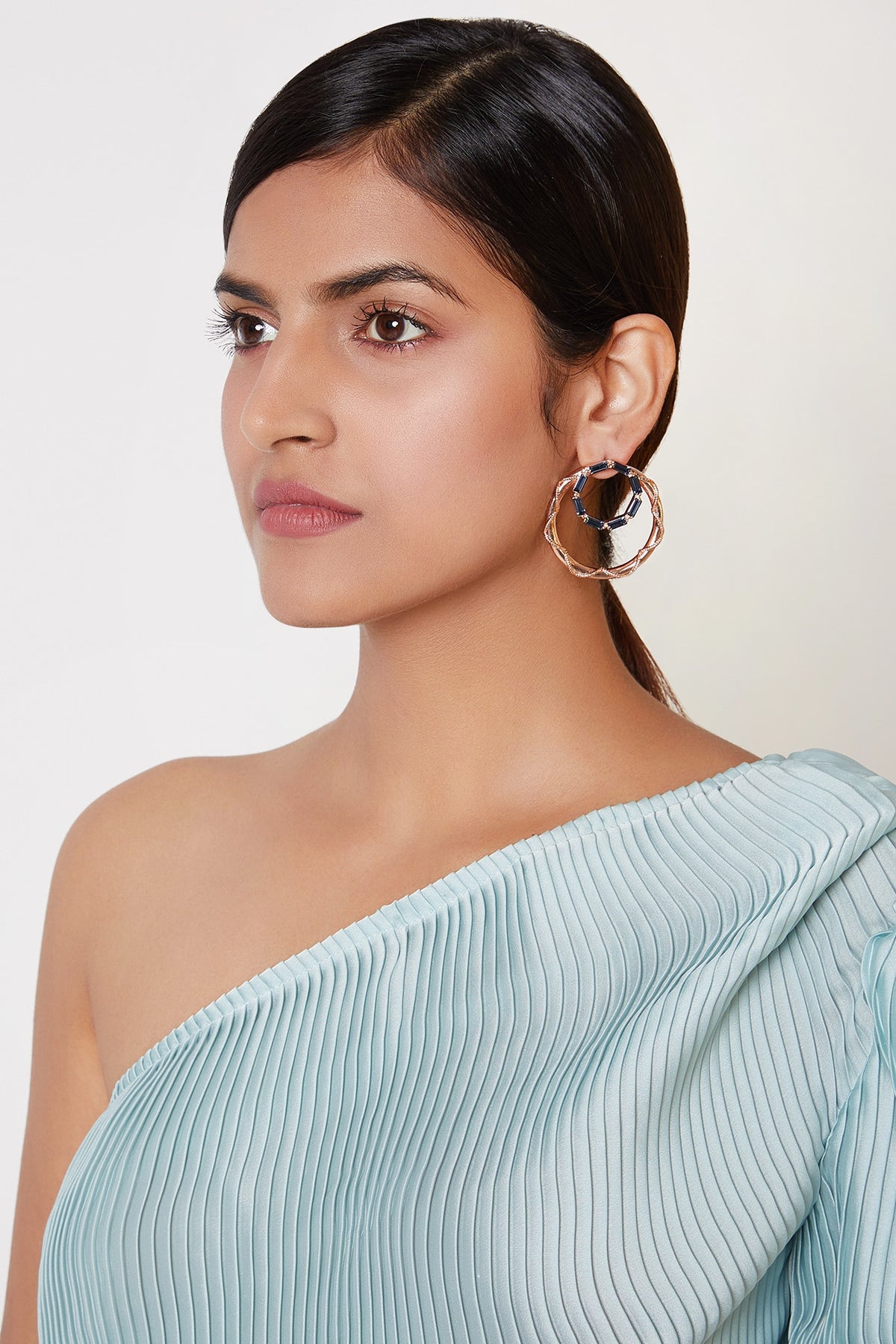 Rose Gold Finish Hoop Earrings