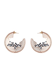 Rose Gold Finish Hoop Earrings