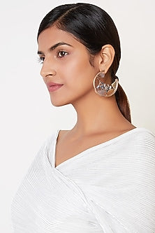 Rose Gold Finish Hoop Earrings