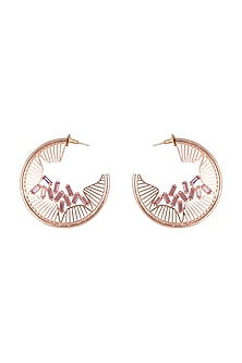Rose Gold Finish Soft Pink Swarovski Earrings
