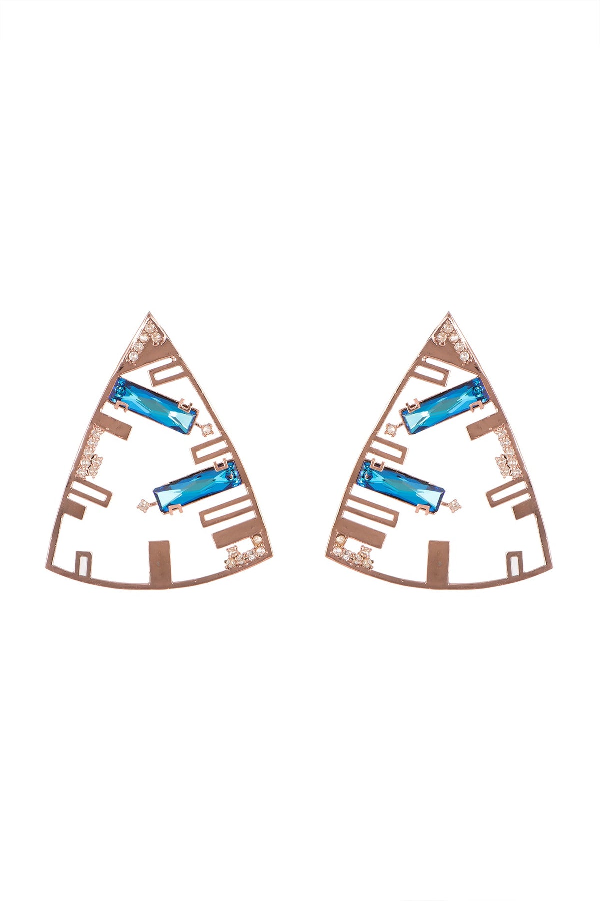 Rose Gold Finish Dangler Earrings