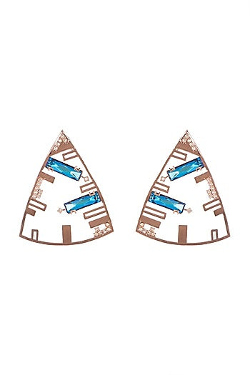 Rose Gold Finish Dangler Earrings