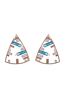 Rose Gold Finish Dangler Earrings