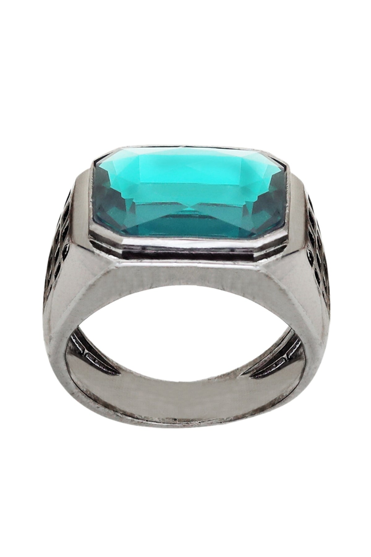 Geometric Stone Embellished Ring 