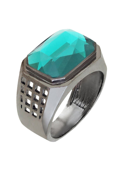 Geometric Stone Embellished Ring 