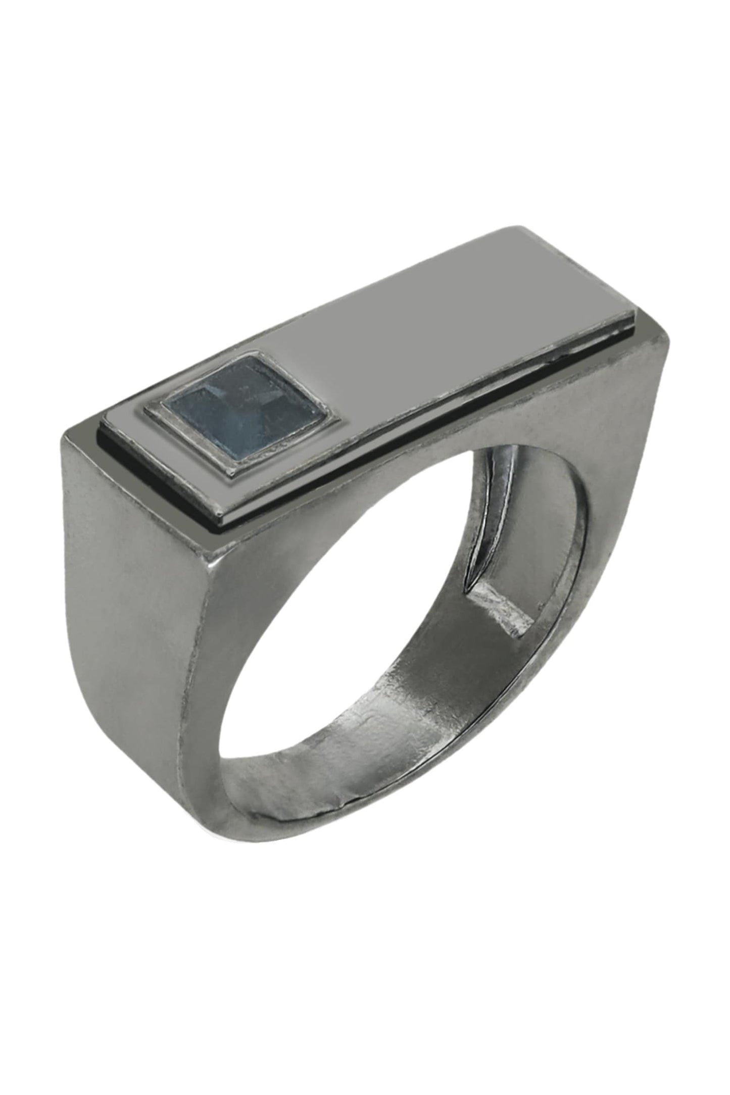 Stone Embellished Rectangle Ring 