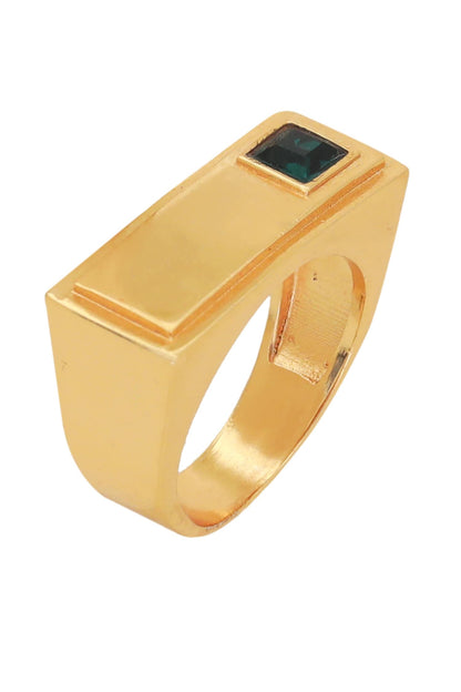 Rectangle Stone Encrusted Ring 
