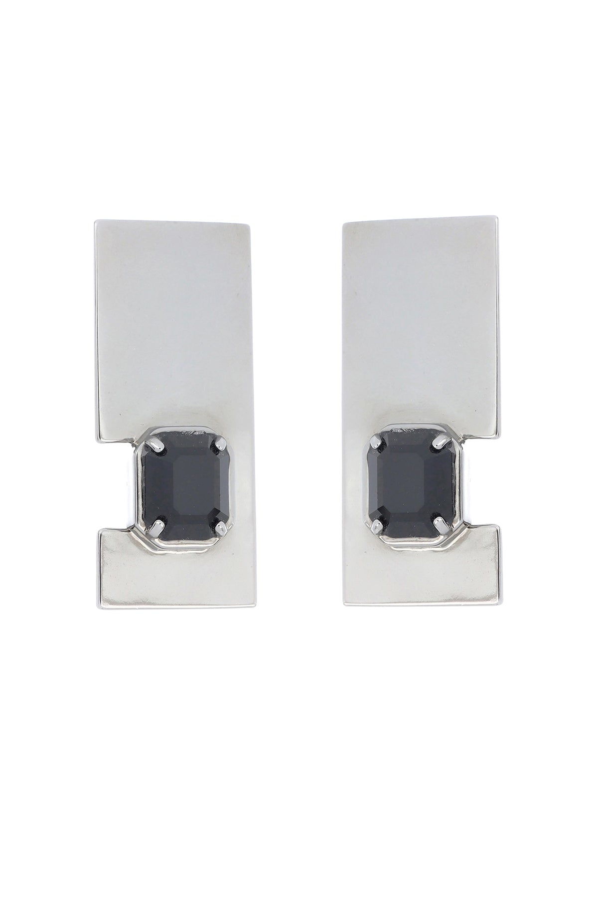 Gold Plated Swarovski & Precious Stone Stud Earrings