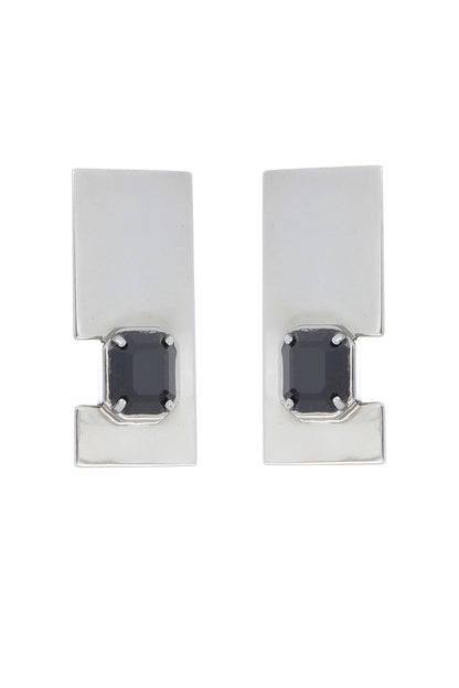 Gold Plated Swarovski & Precious Stone Stud Earrings