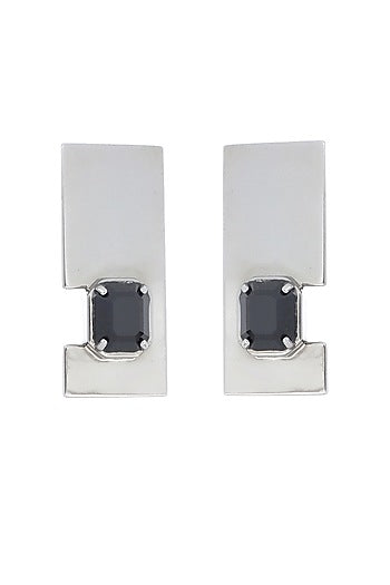 Gold Plated Swarovski & Precious Stone Stud Earrings